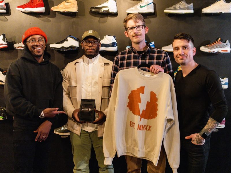 BAU-HŌUSE founders (left to right) Lee Allen and Antonio Forte with Rootless Coffee Co. founders Jonathan “Jono” Diener and Sean Murray.