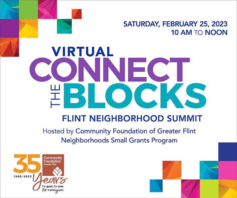 Flyer for the annual Connect the Blocks Neighborhood Summit.