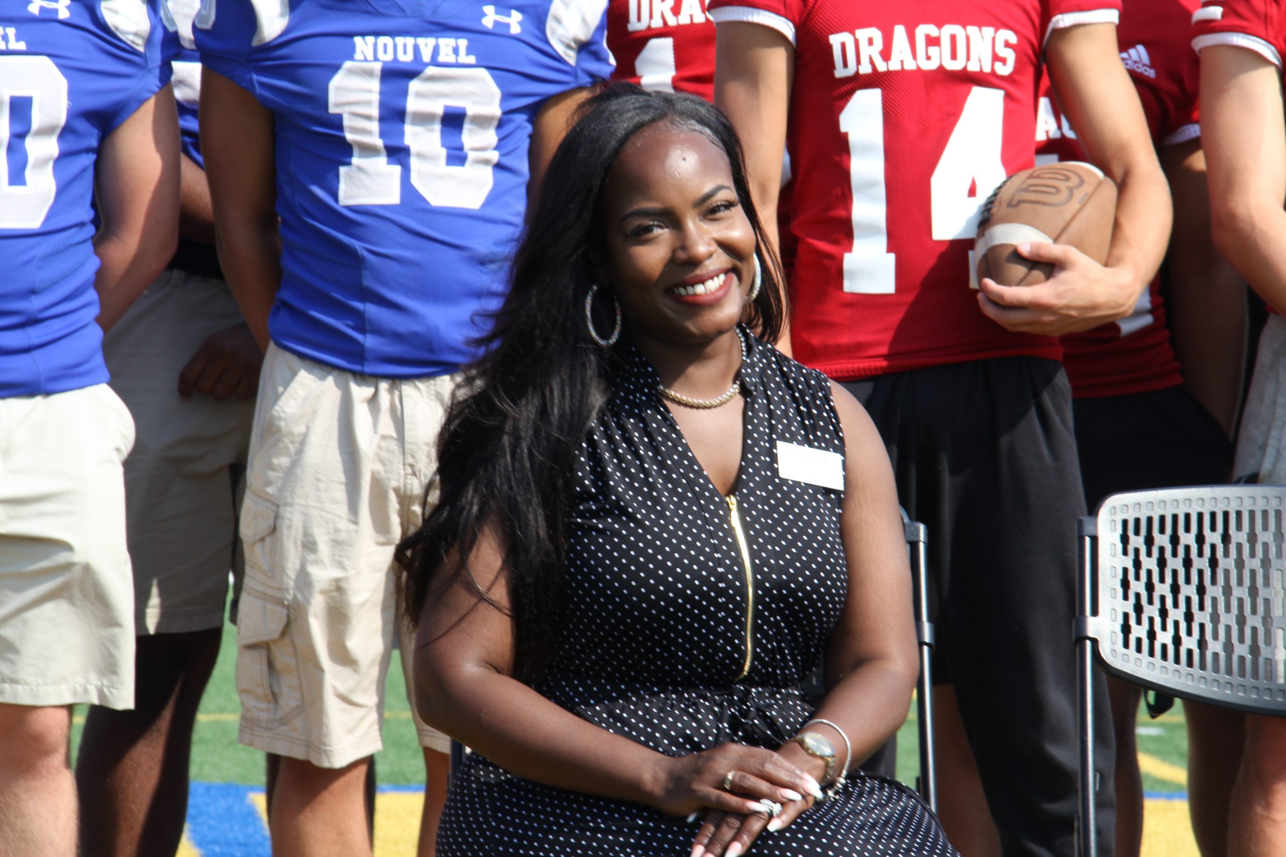 Amari Steward at the 2022 Vehicle City Gridiron Classic press conference.
