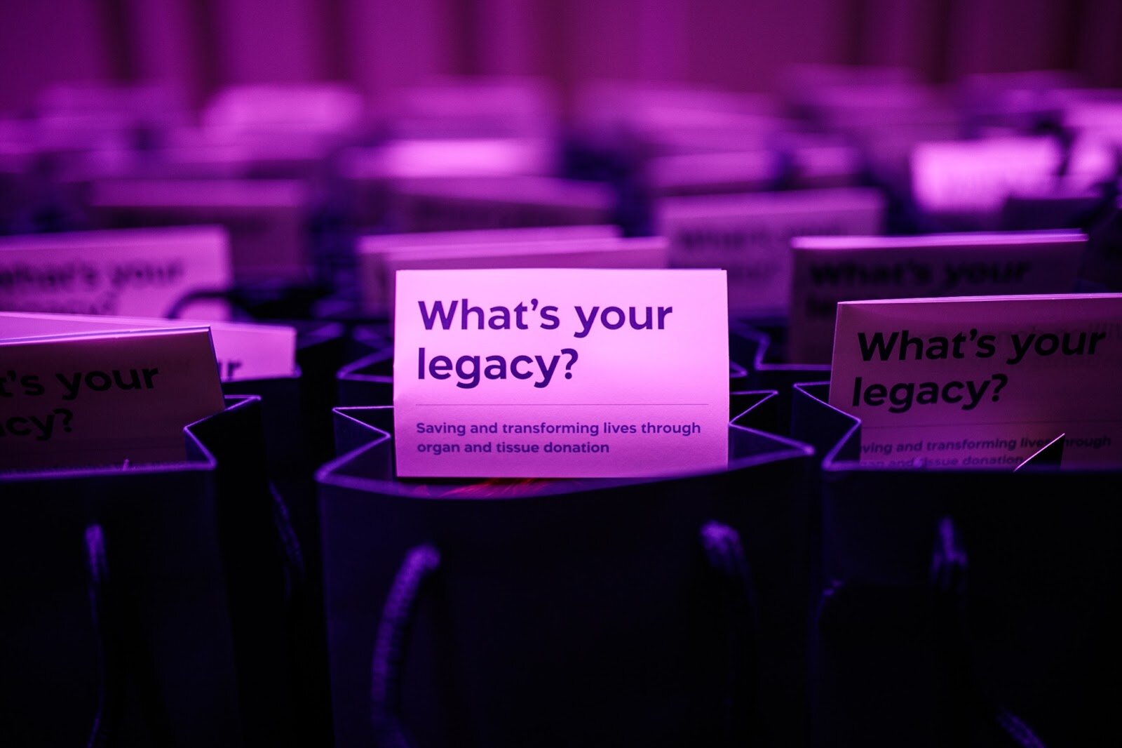 Gift bags for guests sit on display during the third annual Toast Awards, hosted by Beats x Beers, at the Flint Institute of Arts on Saturday, Dec. 17, 2022. (Jenifer Veloso | Flintside)

