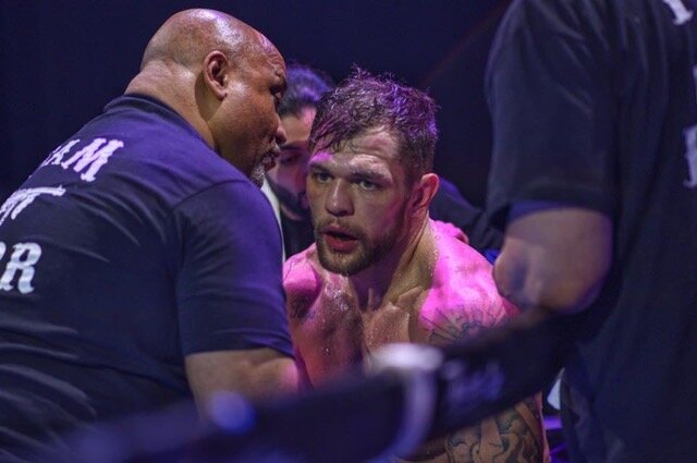 Shown in the documentary, Duerr gets a pep talk from his coach during a fight.