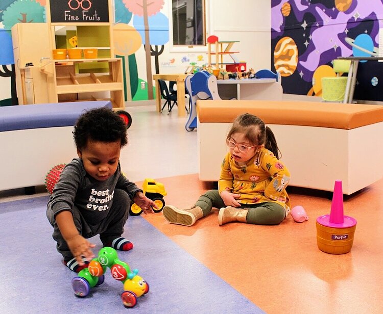 Children play at the Children's Healing Center.