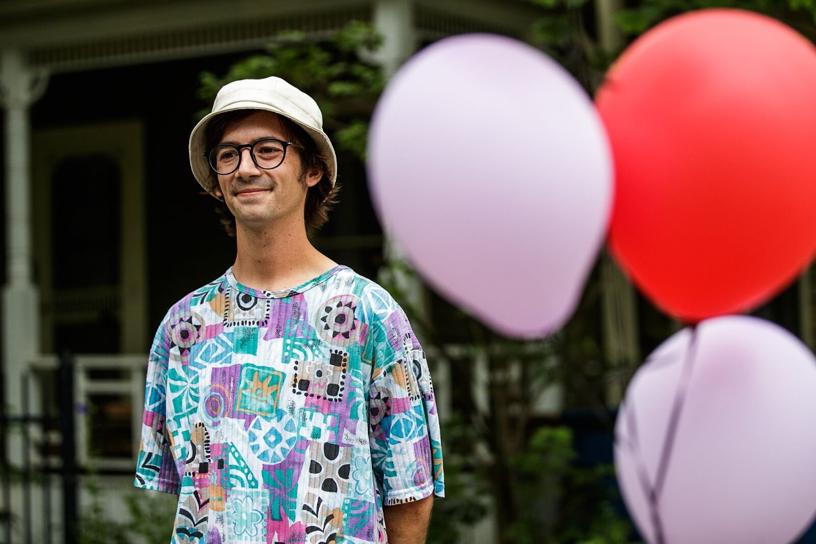 David Petroski poses for a portrait during Porch Fest on Friday, July 15, 2022. (Jenifer Veloso | Flintside)