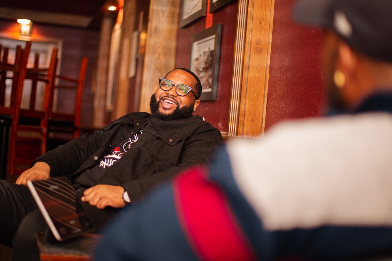 Baybro pictured smiling while explaining his “simple” way of staying true to himself.