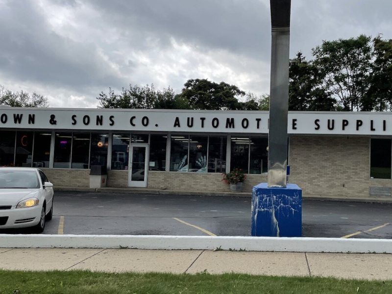An exterior shot of Brown & Sons Auto Parts, located between Chavez and Franklin on Davison Road.