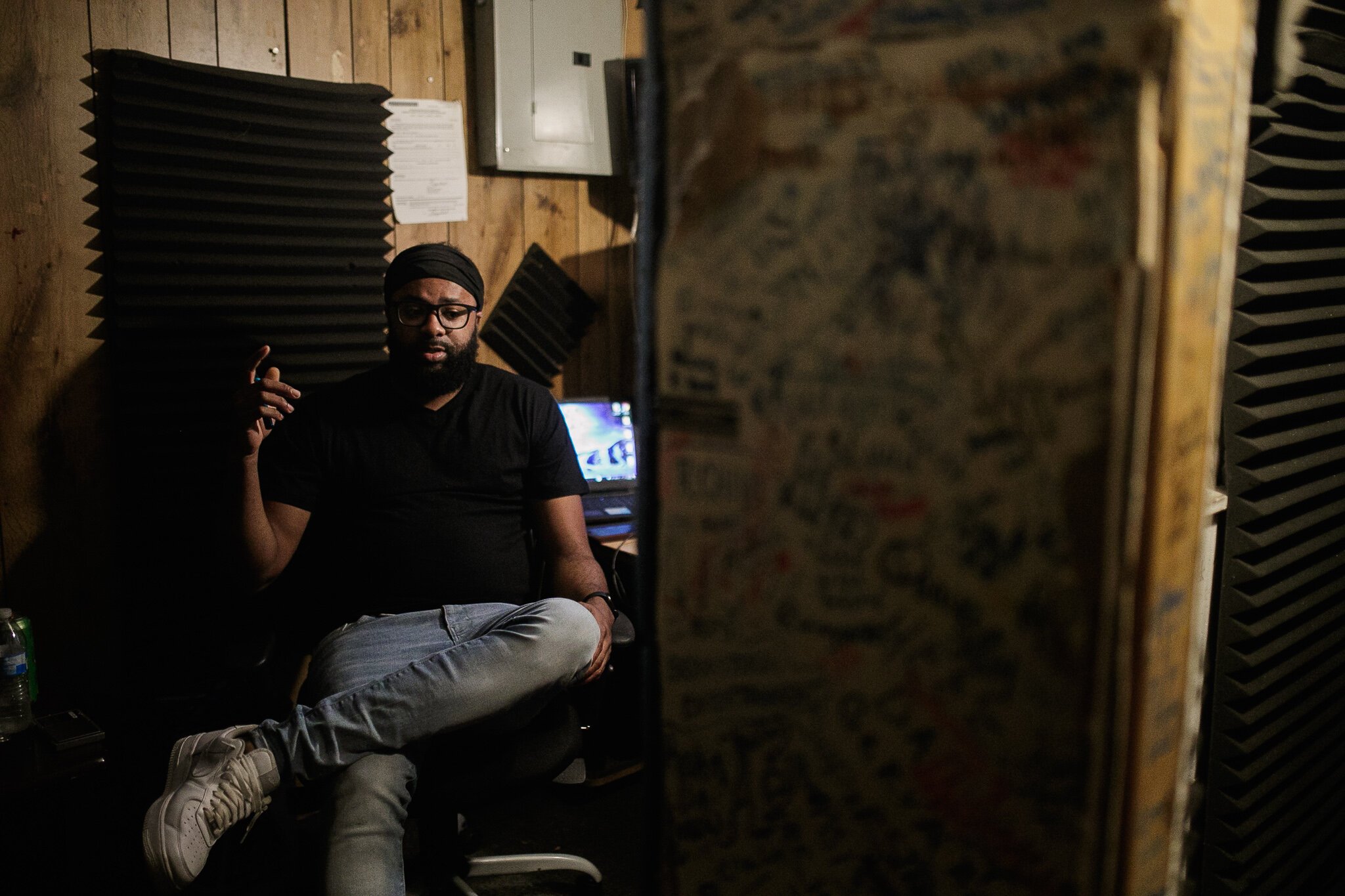 “I spent countless hours up, and I drink, so I drank, sitting here Googling, on YouTube, and listening to [other] producers. How I turned it around was [because] I worked. I buried myself in this."