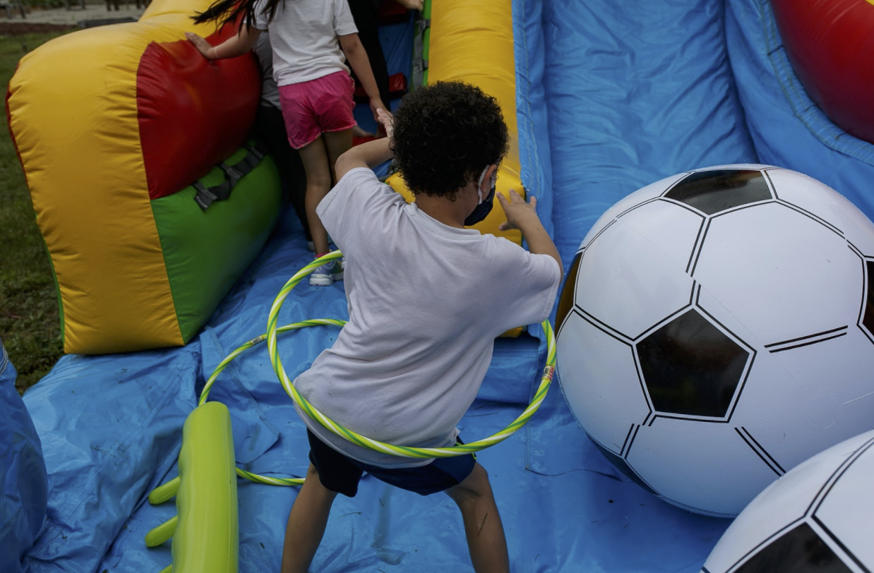 Bounce houses and kids activities were a big hit at the Latinx Technology Center's 20th anniversary.
