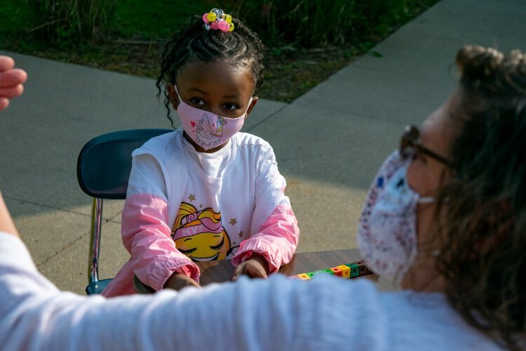 Flint teacher Janae Felton is one of many teachers who had to get creative during the pandemic.