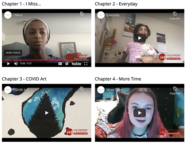 Although they’ve had to adjust to the virtual platforms instead of the traditional stage, Flint Rep students have still been able to express themselves through theater.