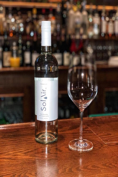 SolAir bottles water with glass materials as opposed to plastic.