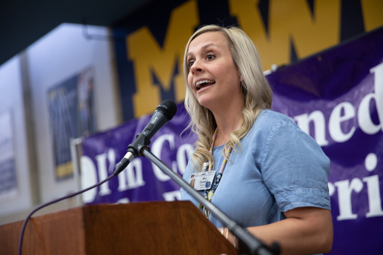 Teacher Cayla Dowdall, one of the first winners of the Blueberry Inspirational Teacher Award, talks about the importance of Blueberries. 