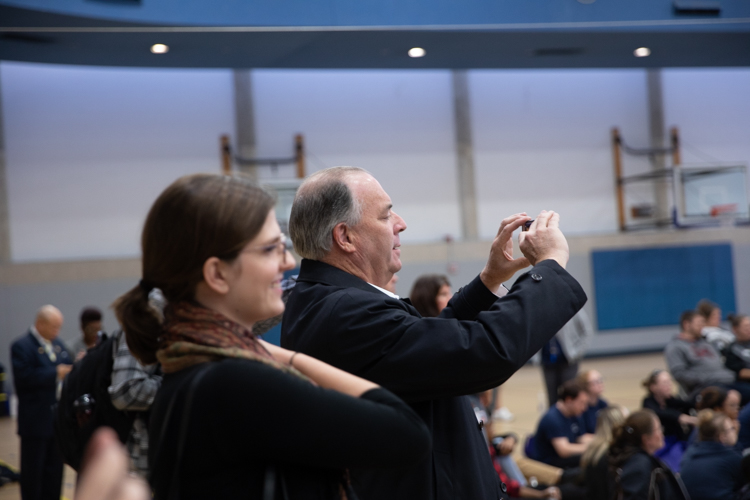 U.S. Rep. Dan Kildee takes a photo during the Blueberry kickoff party. 