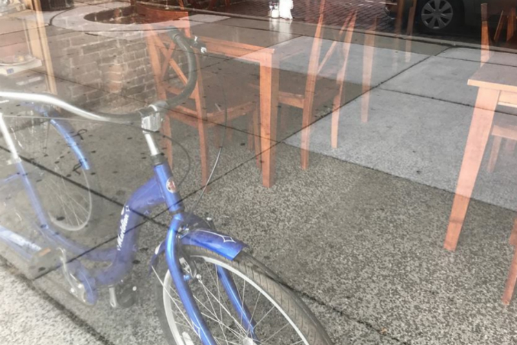 The Lunch Studio brings together eclectic furnishings (including this trike in the front window) to create its own unique downtown Flint atmosphere. 