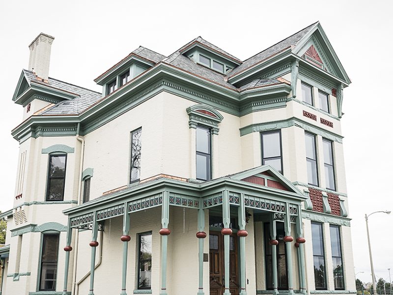 Flint, MI - Tuesday, October 31, 2017: The Whaley Historic House Museum sits on Kearsley Street, along I-475, on a fraction of the land it was originally built on. Kearsley Street was home to many of the influential families of Flint including the Do