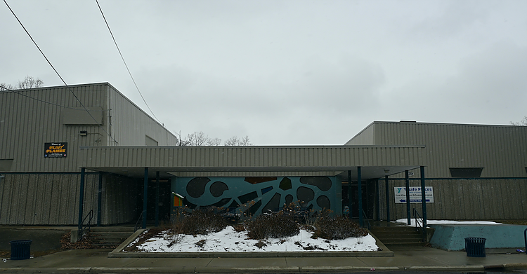 The former Bunche Elementary School now houses the Flint Development Center in Flint, Michigan. Taken on March 13, 2023. (Tia Scott | Flintside)