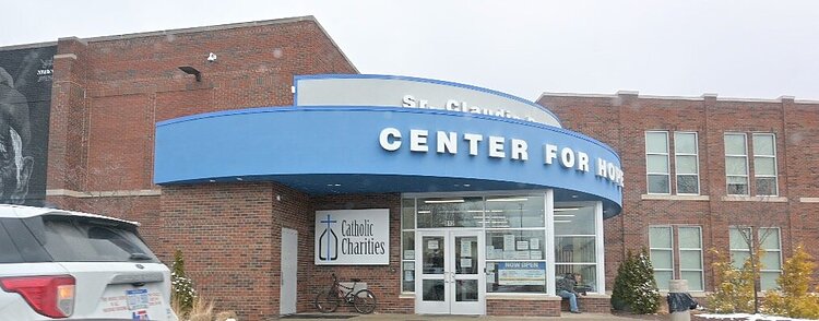 The building that was once home to Flint's Schools of Choice High School is now home to Catholic Charities' Center for Hope. Taken on March 13, 2023. (Tia Scott | Flintside)