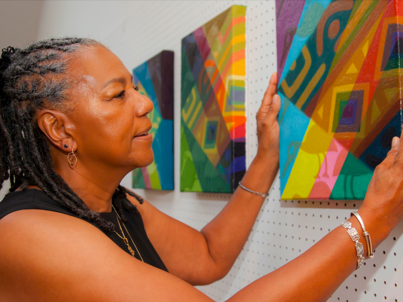 Renowned painter and Michigan native Lula Mae Blocton will discuss the art of color and abstraction on Saturday, Jan. 4, at MW Gallery in Downtown Flint. 