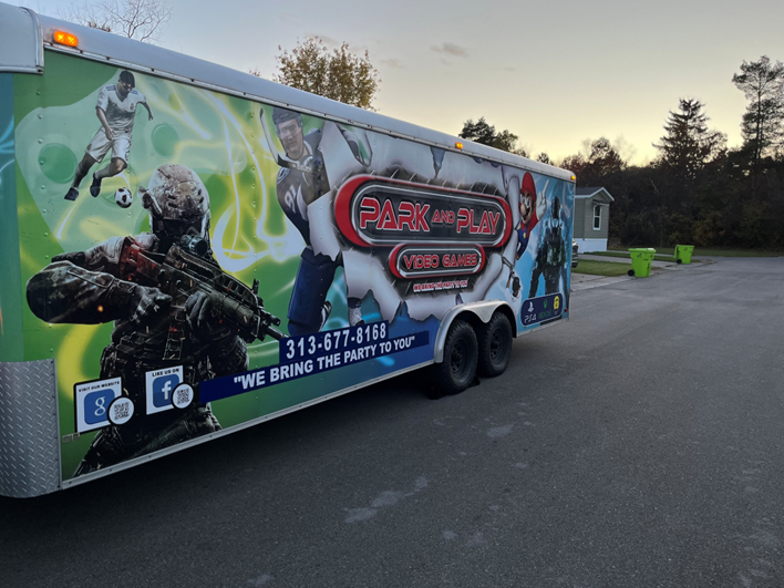 The Park and Play Mobile Gaming truck.