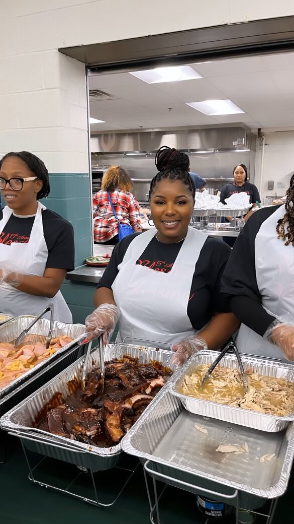 Chia Morgan during last year's 'Blessed to be a Blessing' Thanksgiving dinner. (Courtesy photo)