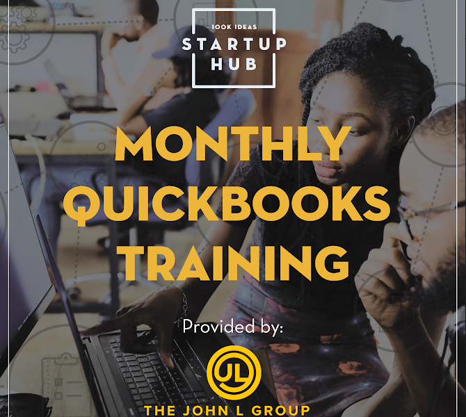100K Ideas offers free monthly QuickBooks training sessions to support the growth and success of small businesses in the community.