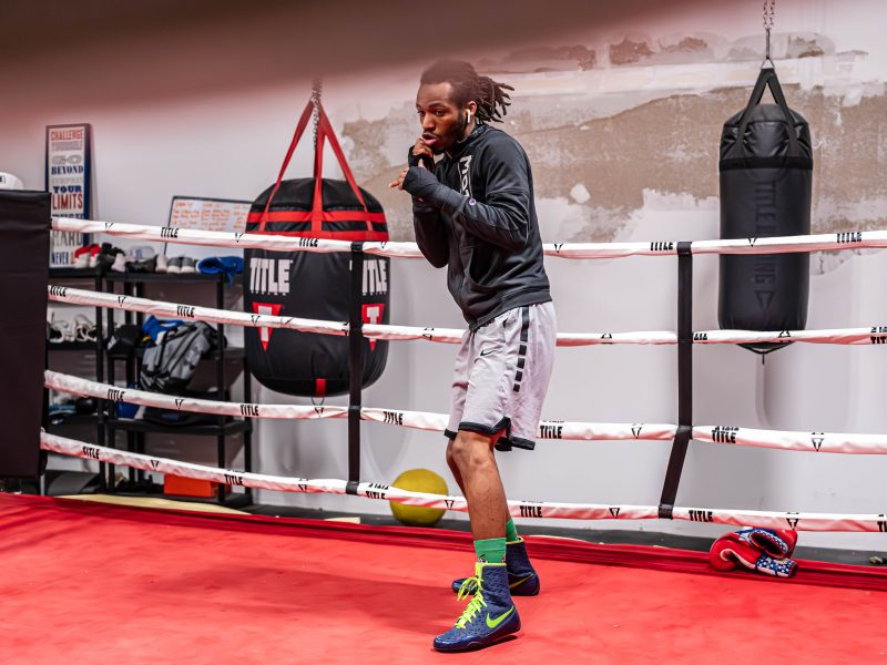 Flint boxer Jaylyn Nichols works on his moves before his 'Armageddon in April' fight on Saturday, April 27 in Saginaw, Michigan.