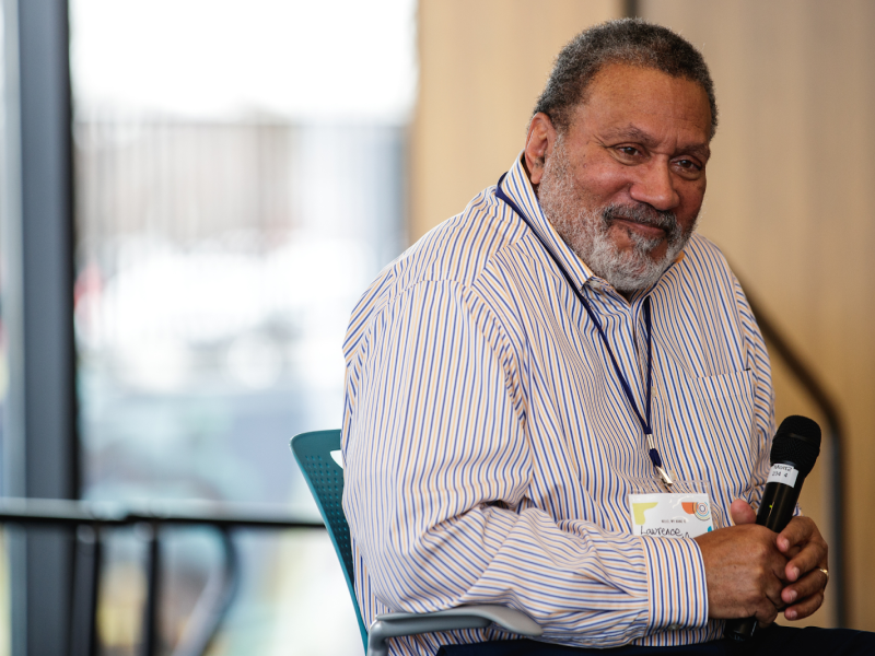 Dr. Lawrence Reynolds shares his story of surviving through perseverance and triumph on Dec. 8, 2023.