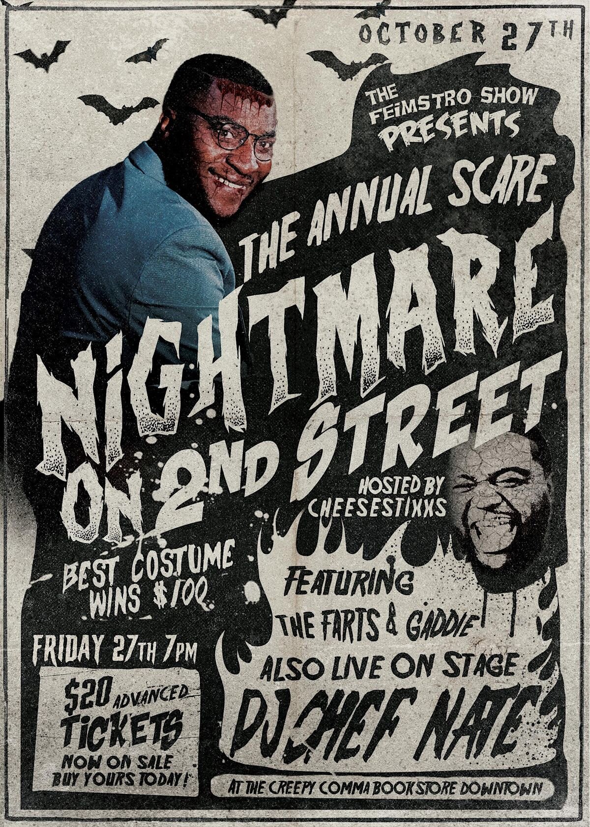 The Annual Scare: Nightmare on 2nd Street presented by The Feimstro Show.
