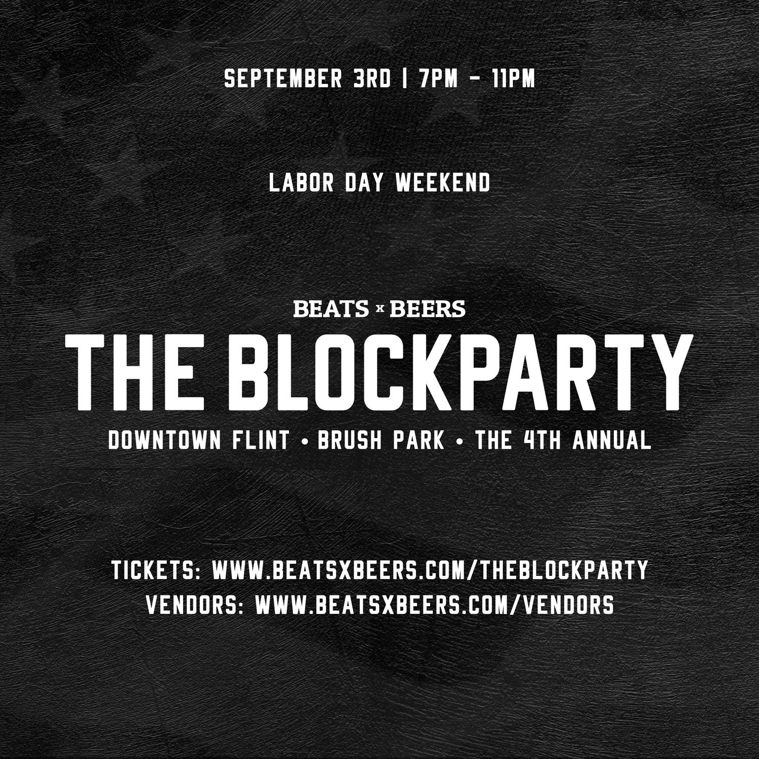 Promotional flier for The Block Party 2023.