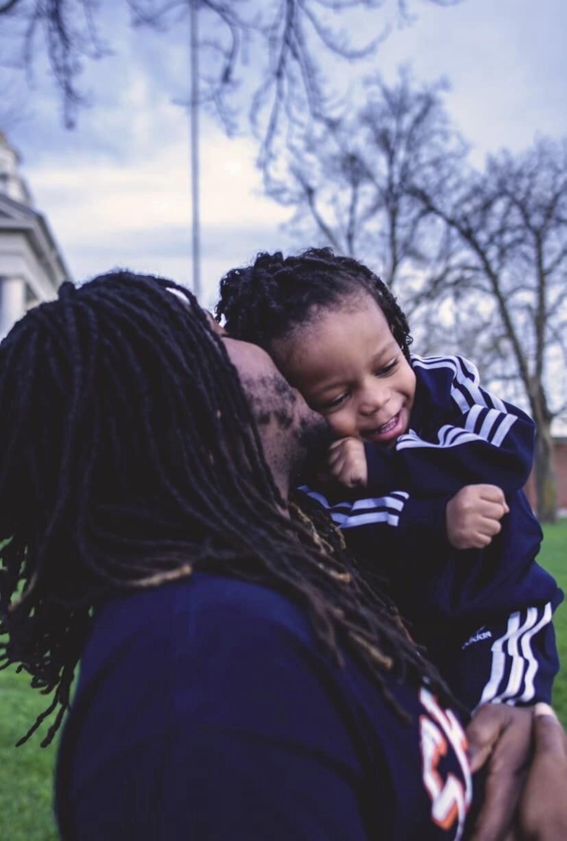 Jeff Skigh and his son.