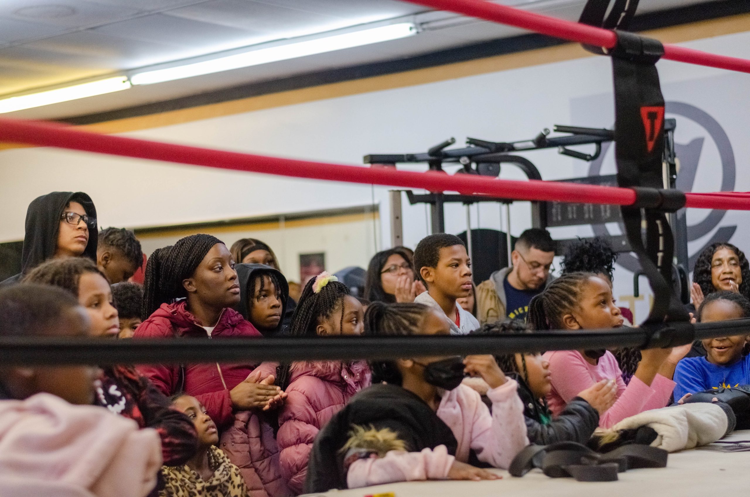 Almost 90 kids and young adults attended the free boxing class held on Monday, Jan. 9, 2023. (Rayford Gray | Flintside)