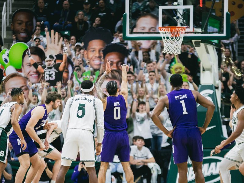 With tensions high on Sunday, Michigan State was defeated by Northwestern with an end score of 70-63.