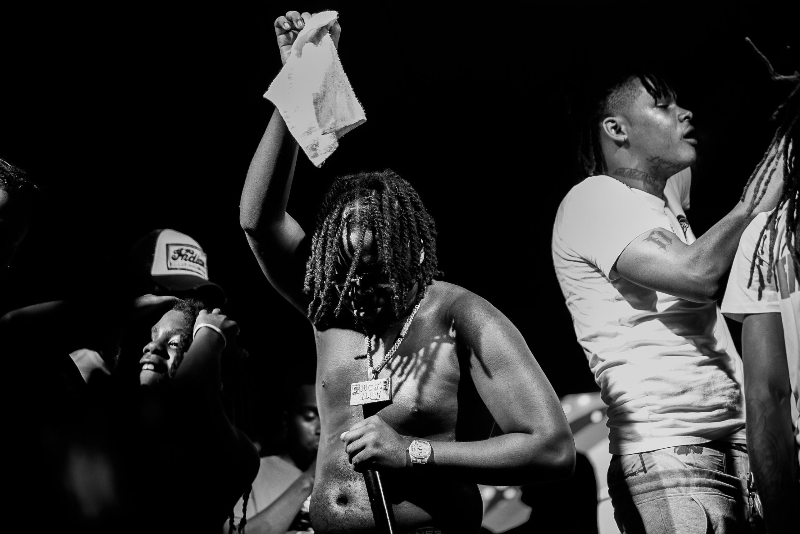 Flint artist YN Jay performs during Glizzy Fest on Saturday, August 6, 2022 in Buckham Alley, downtown Flint. (Jenifer Veloso | Flintside.com)