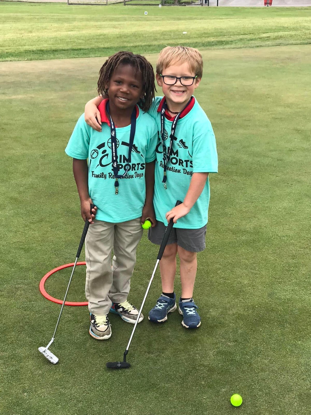 Children enjoying a game of golf at First Tee of Eastern Michigan.