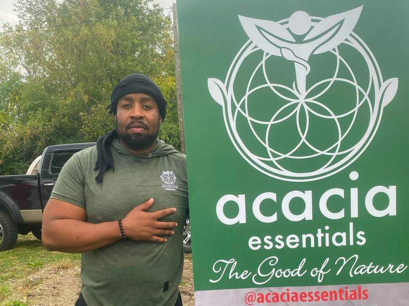Talib Bondon El, founder and owner of Acacia Essentials.