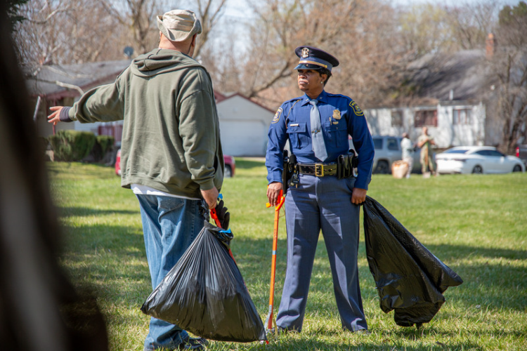 “We adopted Sarvis Park, and everybody knows who we are." -- First Lieutenant Yvonne Brantley of the Michigan State Police