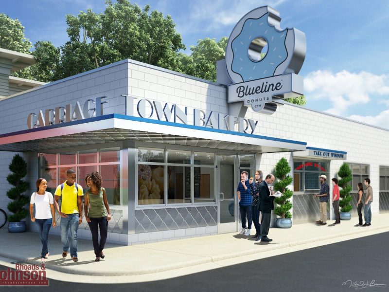 Blueline Donuts is currently renovating the building on the corner of Garland and University, across from The Local Grocer.