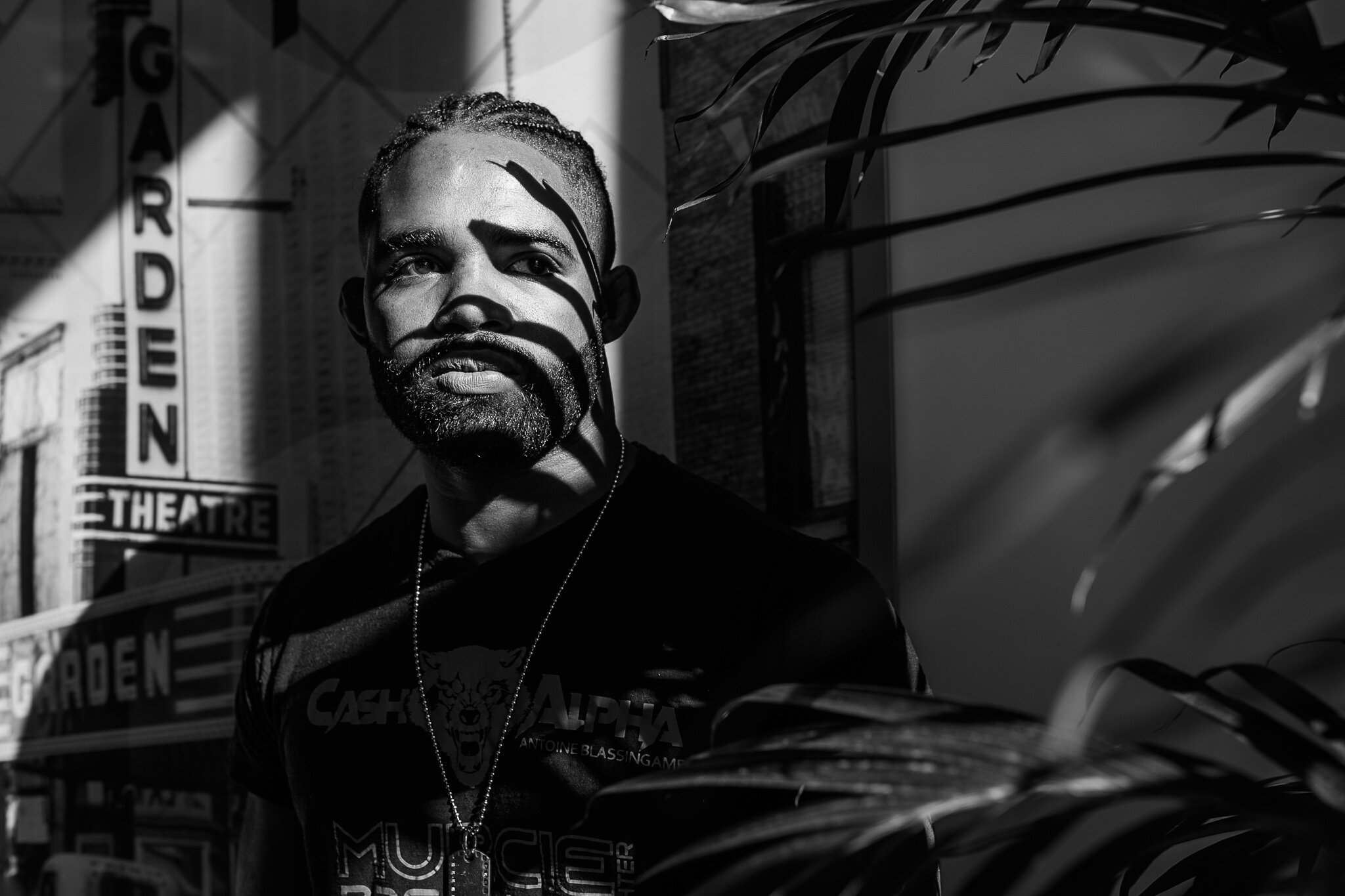 With a pensive look, Blassingame remains focused and reflects on his journey and upcoming cage fight.
