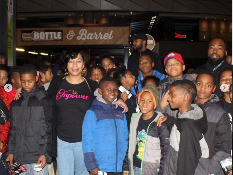 Danielle Green with a group of Empower participants during the last 'Empower Night' in 2019.