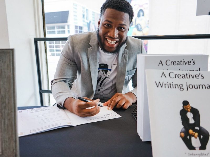 Percy Whitmore during his book event at Comma Bookstore in September.