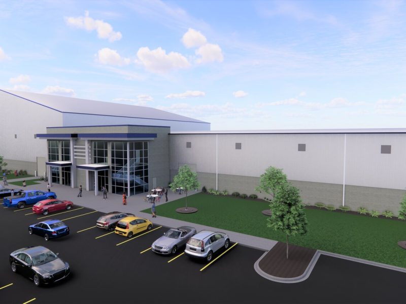 A rendering of a proposed SBEV sports complex project in north Flint.