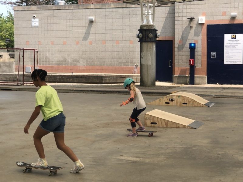Brush Alley Skateshop organizes a monthly girls Meet Up & Skate event downtown Flint.