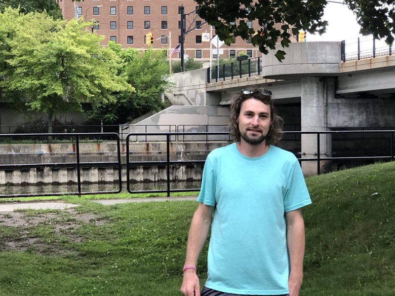 Jerin Sage led a team that developed the River Lights concept as part of a crowdfunding class to activate public spaces.