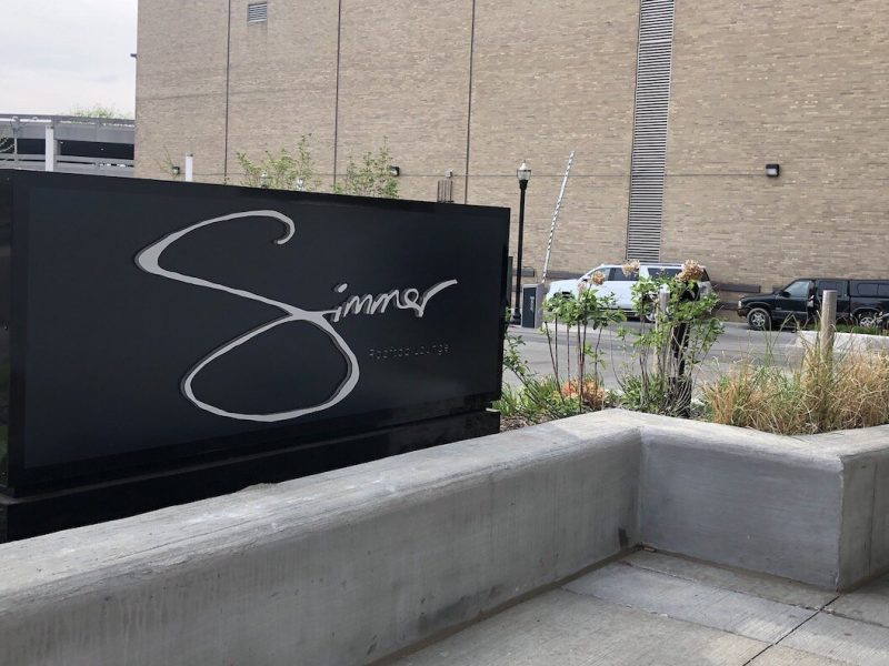 Patrons enter Simmer through the main entrance of the Hilton in Buckham Alley and take the elevator to the sixth floor.