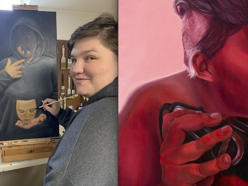 Cheyenne Foreman's painting, "Get These Bird’s Nests Out of Me" is featured in a national exhibit.