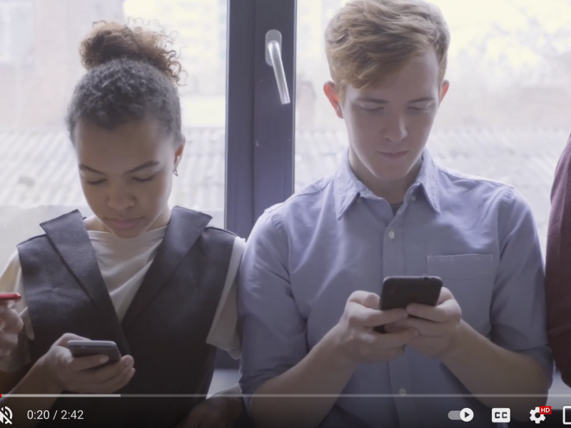 A screen grab from the Save Summer 2021 video created by a UM-Flint student.