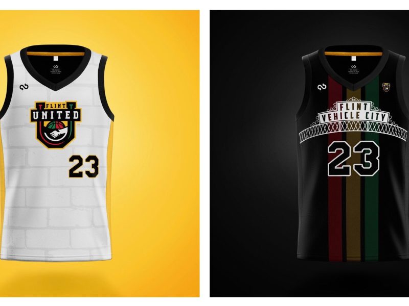 The new home and away jerseys for Flint United.