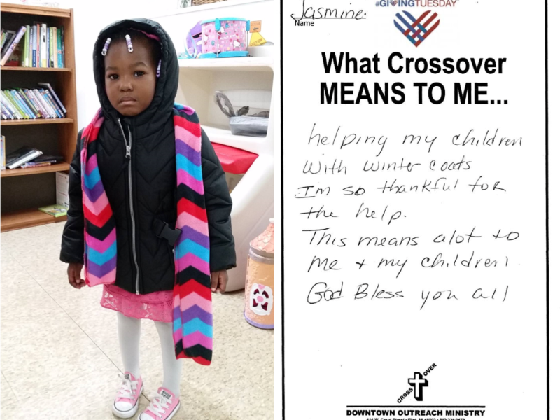 New winter coats are available for Flint area kids at Crossover Downtown Outreach Ministry while supplies last.