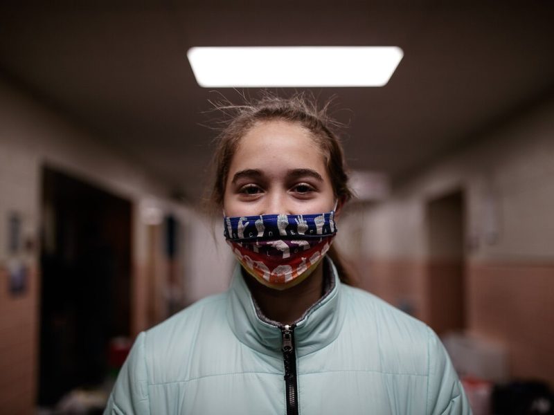 Sara Meikle volunteered for the first time at Holy Redeemer's outreach program for Christmas.