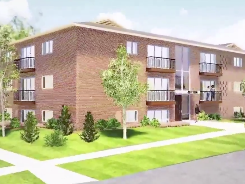 A rendering of a redeveloped Georgia Manor Apartments.