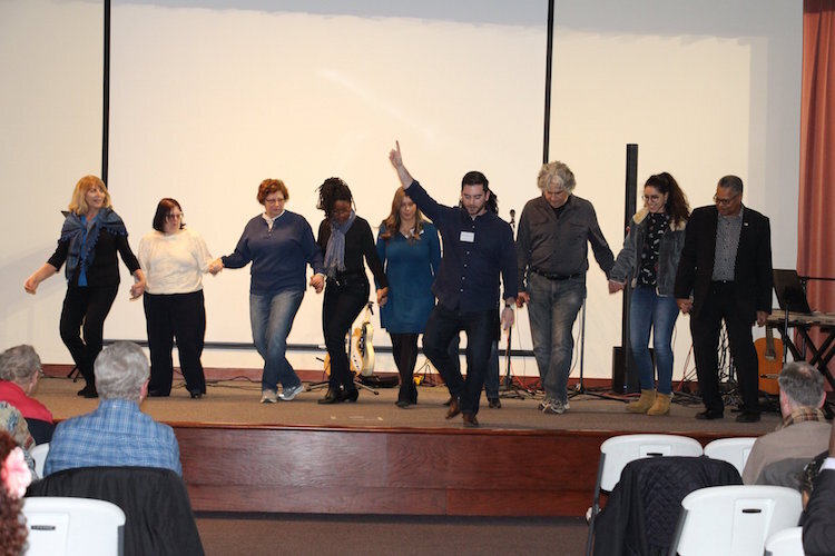 Audience interaction is a key element in the concert. Midway through the program, the audience is invited to participate in a traditional Arab line dance called Dabke.